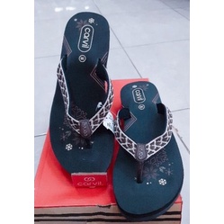 Carvil Sandal Sponge Wedges Wanita Dewasa Della-L Brown