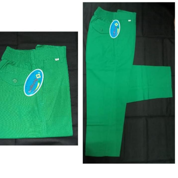 Trend - celana SD panjang karet Hijau merk SERAGAM,BULOVA 팝