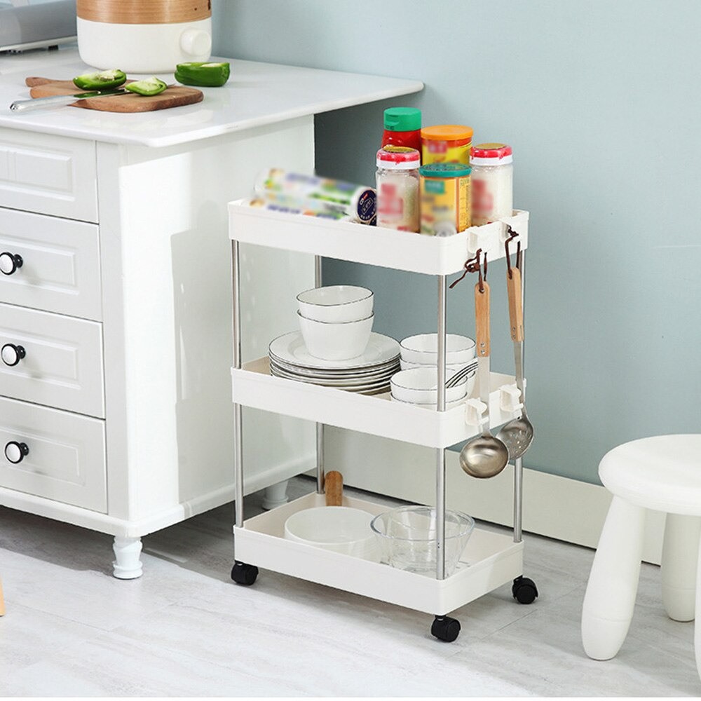 Rak Laci Tingkat Dapur Kitchen Storage Rack 3 Layer / Rak Dapur / Rak Dorong