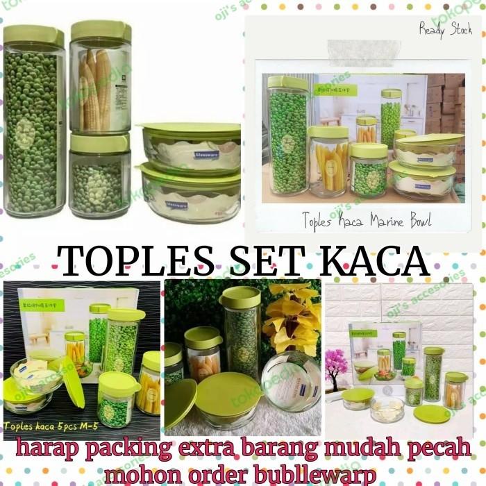 Toples Toples Set Kaca Bowl Set Ever Green Marine Bowl