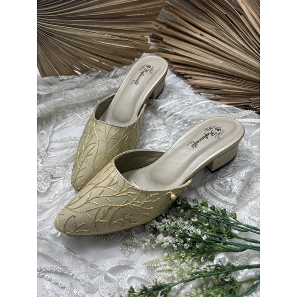 sepatu wanita seylaa pesta gold 3cm tahu