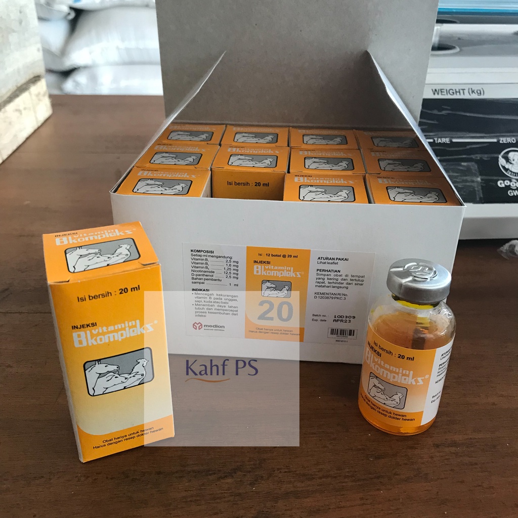 Vitamin B Kompleks Injeksi 20 ml Medion untuk Unggas Sapi Kuda