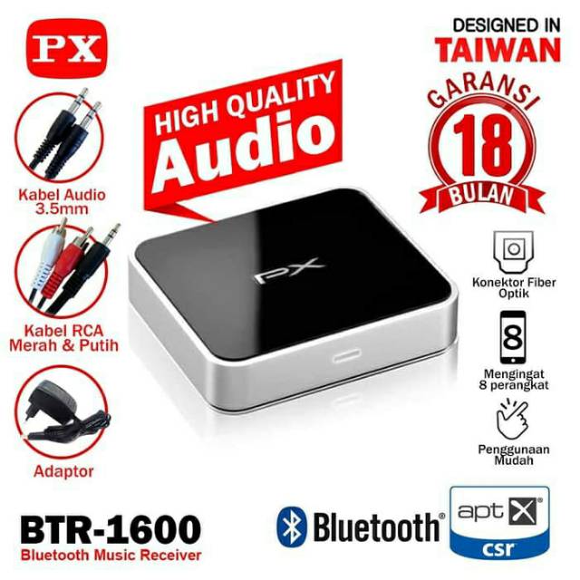 TERMURAH Bluetooth Music Receiver Px BTR 1600 toslink TERLENGKAP