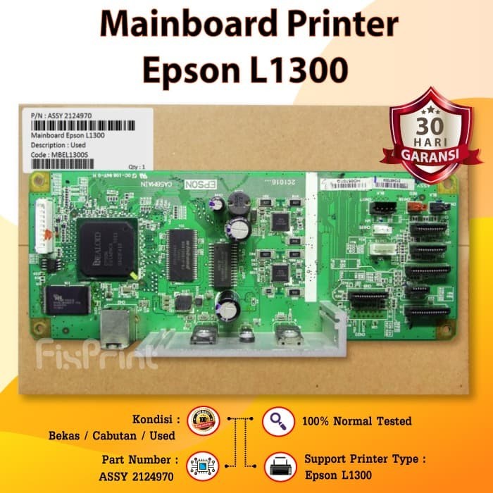 Board Printer Epson L1300- Mainboard L1300- Motherboard L1300 Bekas FSB1885