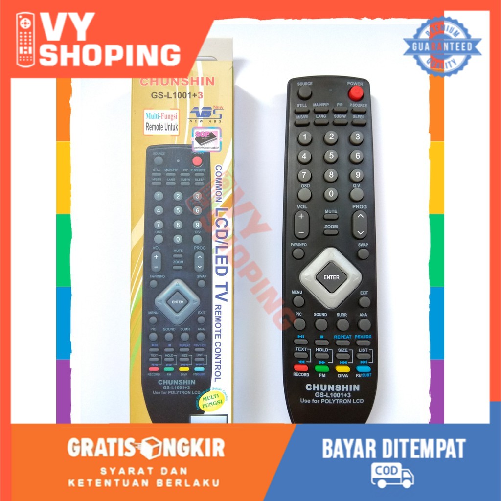 Jual REMOT REMOTE TV POLYTRON LCD LED SMART TV 81E829 81E503 UNIVERSAL ...