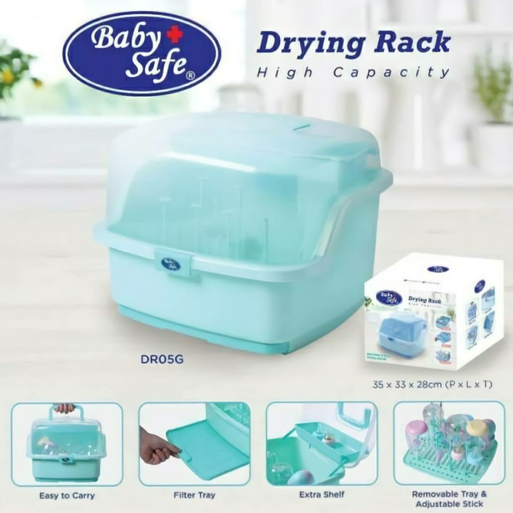 Baby Safe Drying Rack Hold Bottle &amp; Other Feeding Utensils Pengering Rak Botol - DR05 , DR05G - DR05B