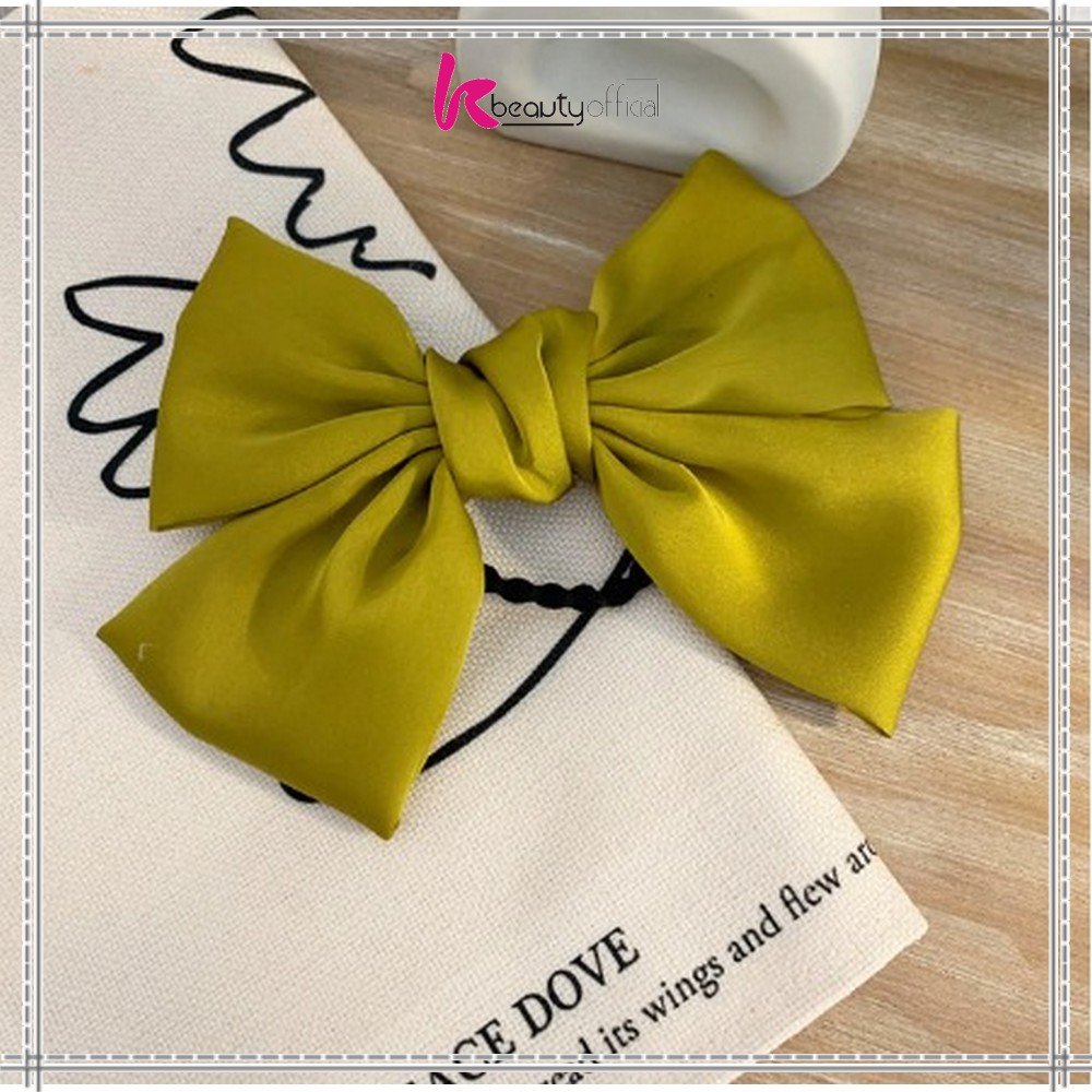 KB-C160 Ikat Rambut Pita Besar Kuncir Rambut Hairband Aksesoris Wanita Kunciran Rambut Korea Style-PITA HIJAU LIME