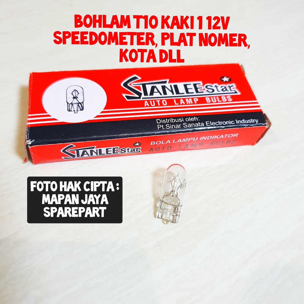 STANLEE STAR BOHLAM LAMPU SENJA PLAT NOMOR SPEEDO T10 MOBIL MOTOR