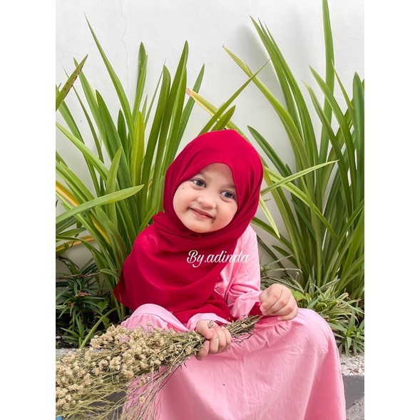 Pashmina Tali Anak / Pasmina Ceruty babydoll kids instant balita bayi