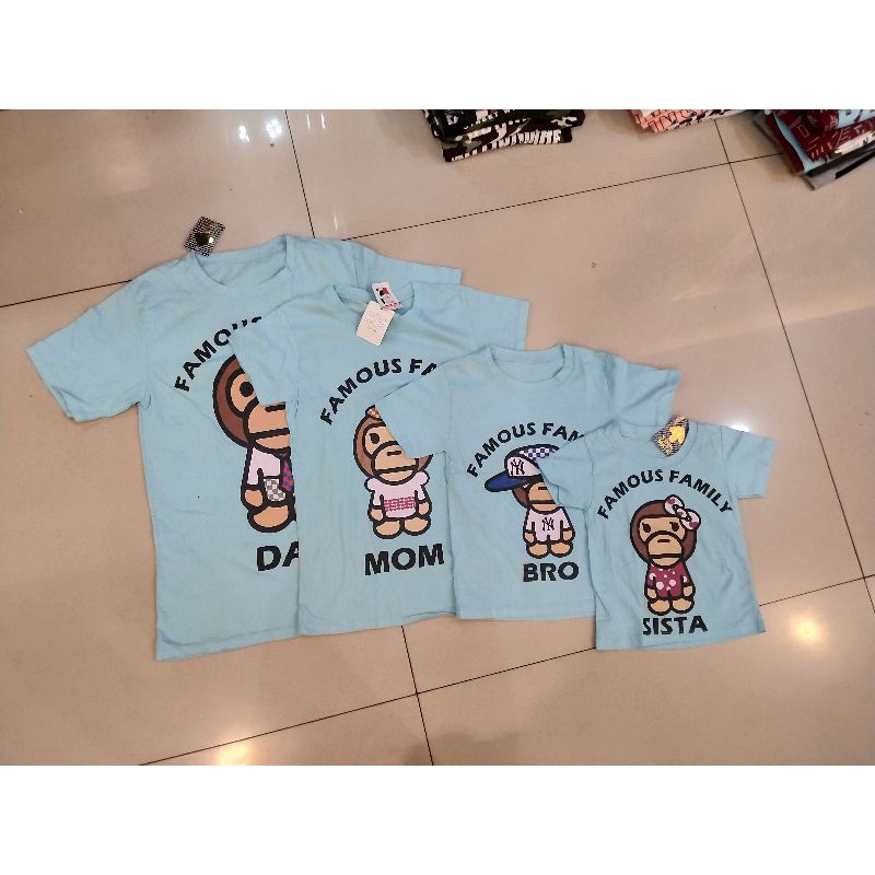 FAMILY COUPLE/KAOS COUPLE KELUARGA MOTIF MONKEY  KATUN PREMIUM SUPER MURAH