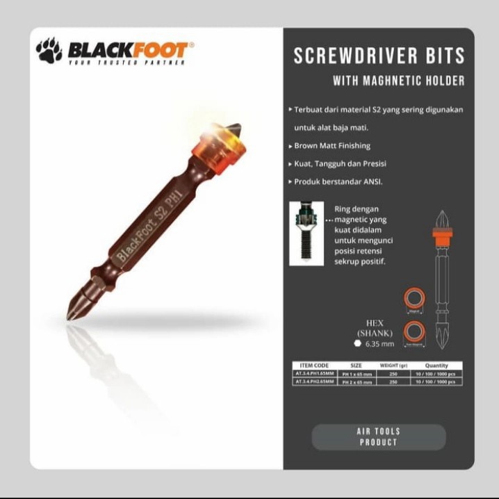 Mata Obeng Magnet Ph2 x 65 (+) (+) / mata obeng Gypsum + magnet
