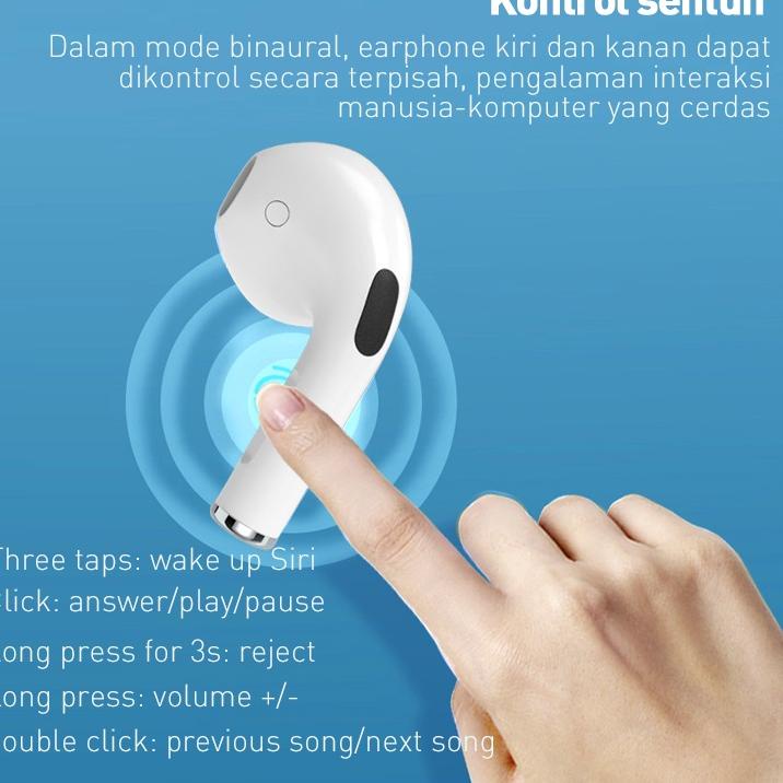 Top Produk.. (NEW) ECLE Pro 6 Music TWS Sports Earphone FreeBuds Headset Bluetooth Noise Reduction T