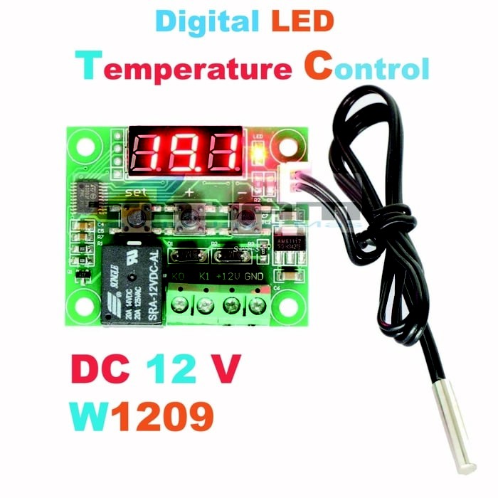 W1209 Digital LED DC 12V Temperatur control thermostat Tetas telur