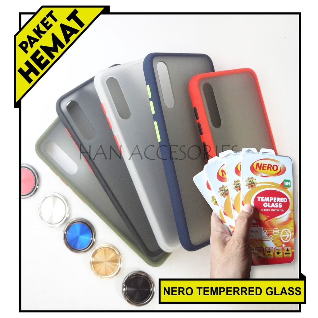 (PAKET HEMAT) Case Fuze Dove + Temperred Glass Samsung Galaxy A10/A10S/M10S/A11/M11/A20/A30/A30S/A50S/A50/A70/ Hardcase / Matte Colour / Case Candy