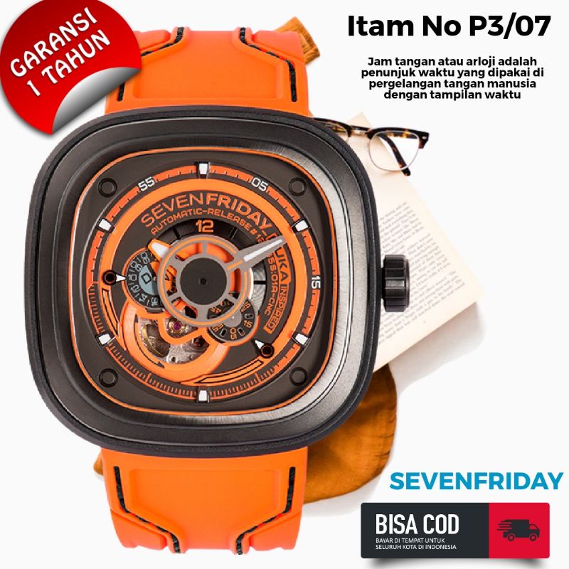 Jam Tangan Pria Merk SevenFriday Type P3/07 Automatic