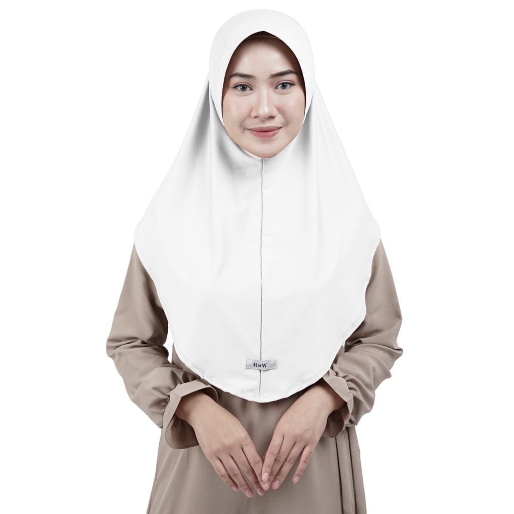 RnW Hijab Instan Daily - Laluna Hijab-Putih Bersih
