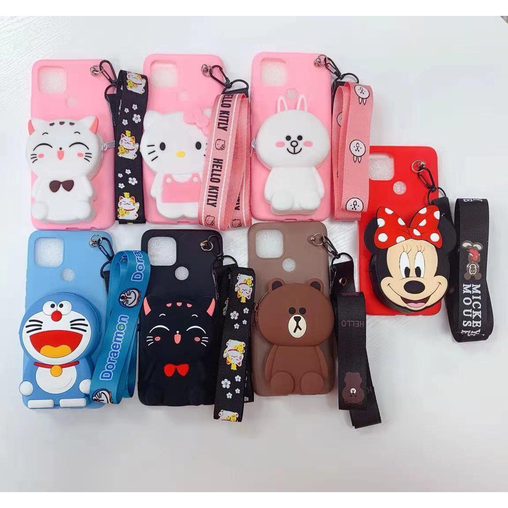 Case 4D Disnnei Plus Dompet Dan Tali Vivo Y11/Y12/Y15/Y17/Y12i