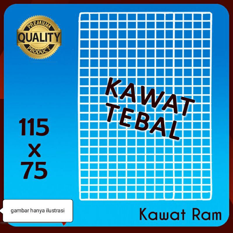 display kawat ram dinding /  display dinding aksesoris tebal ukuran 115x75