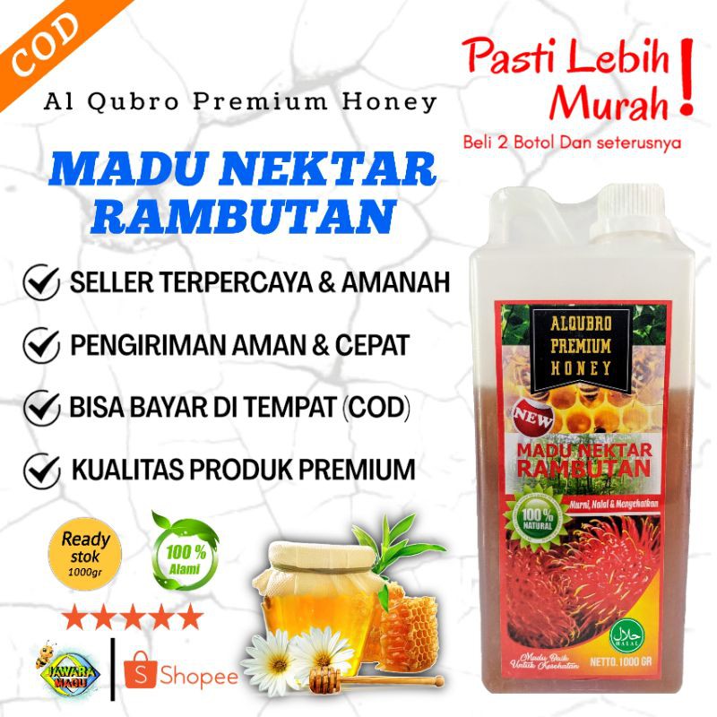 

Madu Murni Asli Al Qubro AlQubro Premium Madu Nektar Rambutan 1000gr