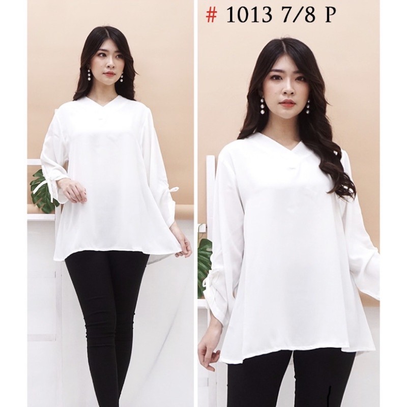 Ann White Top Blouse Baju Atasan fashion wanita blouse Ann White Top Blouse Baju Atasan fashion wanita blouse