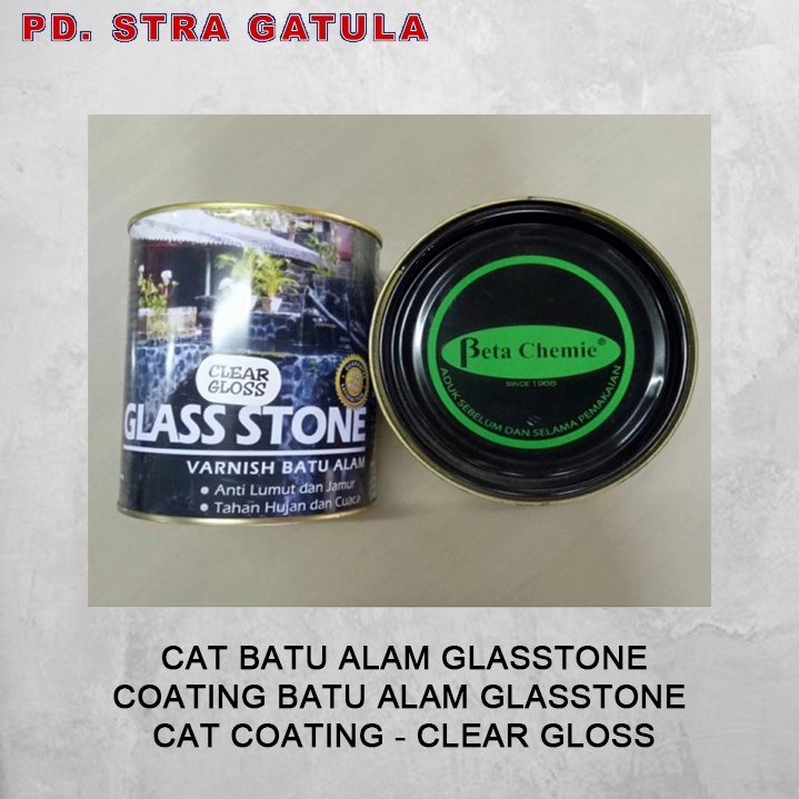 Cat Batu Alam Glasstone - Coating Batu Alam Glasstone - Cat Coating - Black Gloss