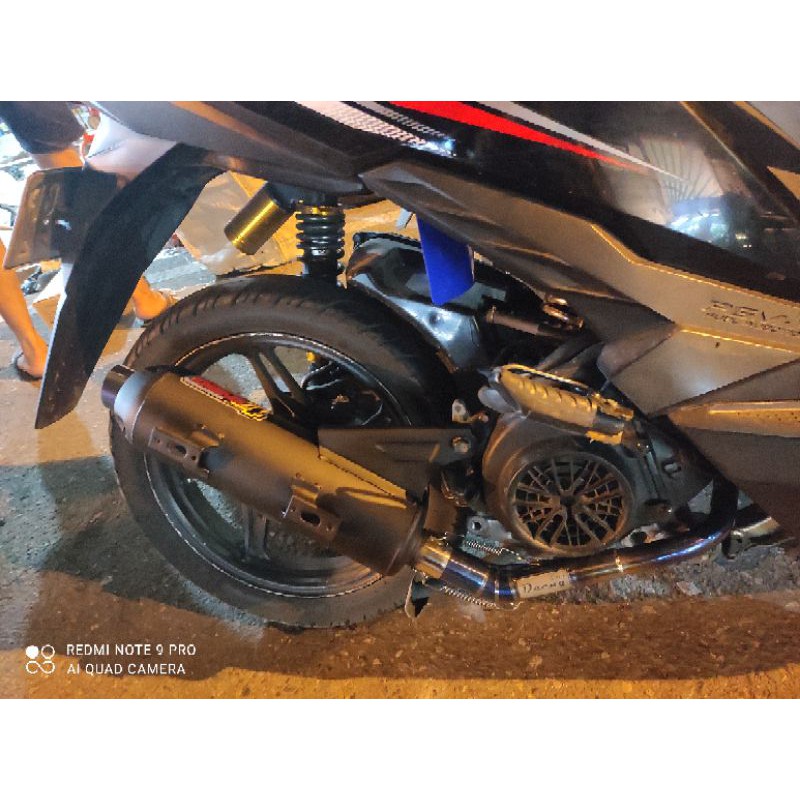 Knalpot Tsukigi, knalpot sugi Daeng Beat/Scopy/mio/vario/Beat2020/Genio Pipa lewat atas-1