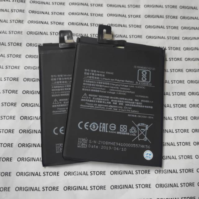BATRE XIAOMI POCOPHONE F1 BM4E ORIGINAL BATERAI XIOMI POCOPHONE F1 BM4E