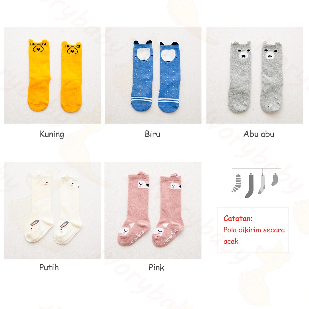 Ivorybaby Kaos kaki anak motif hewan kaos kaki panjang bayi