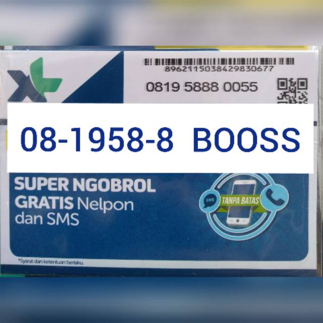 Kartu perdana xl nocan serian tahun lahir BOOSS