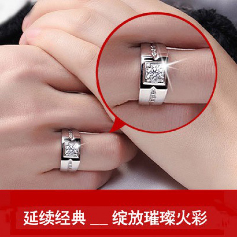 ◑Cincin berlian Mossang trendi yang mendominasi, cincin platinum PT950 yang disesuaikan, cincin berl