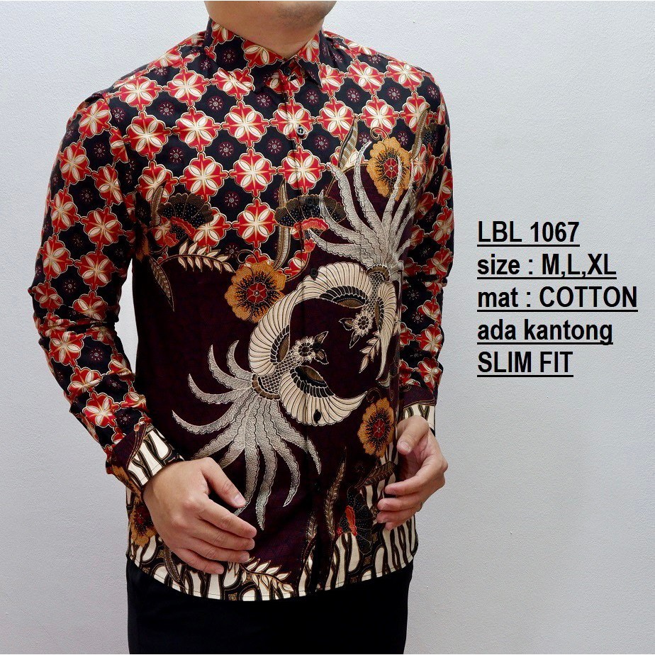 KEMEJA BATIK UNIK SLIM FIT FASHION PRIA SLIMFIT LUIGI BATANI LBL81