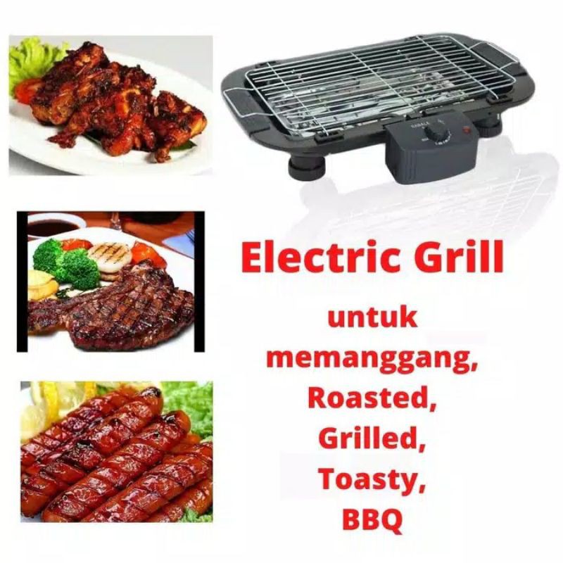 Alat Pemanggang bbq sate Ikan ayam griller elektrik portable