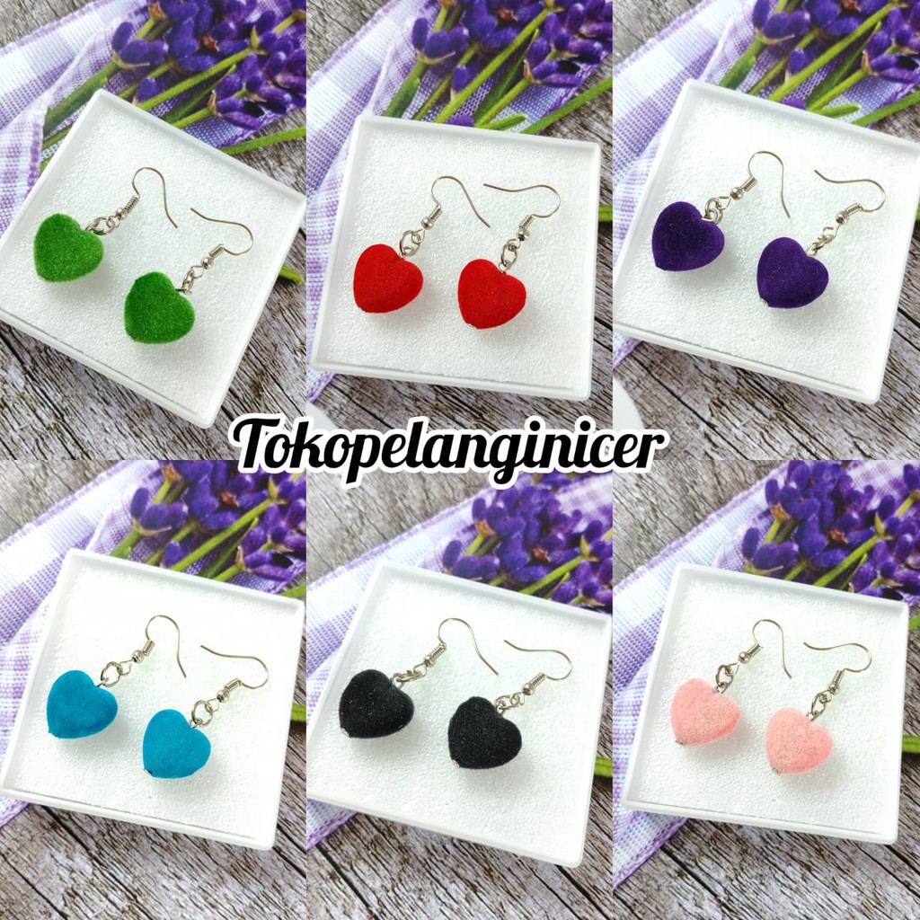 Anting lucu kekinian anting cantik unik Murah LOVE By Tokopelanginicer