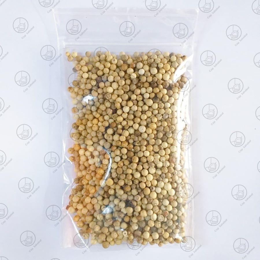 Lada Putih Asli 100gr / Biji Lada Putih Murni 100% / White Pepper / Merica / JSR Rempah Kualitas Premium