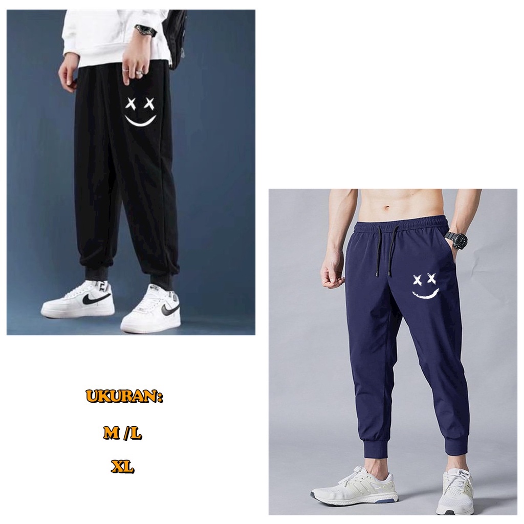 ALIPIO FASHION - JOGGER SMILE X/ jogger pria / celana panjang / terbaru / keren / santai