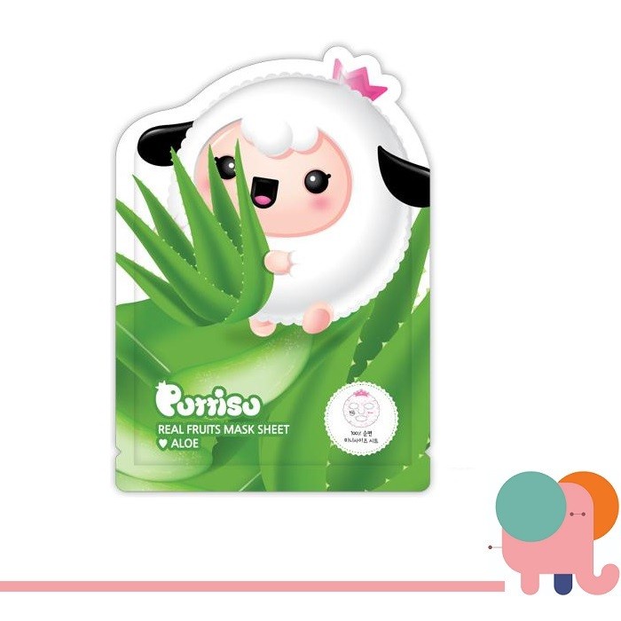 PROMO MURAH Puttisu Masker Wajah Anak - Real Fruits Sheet Mask Aloe