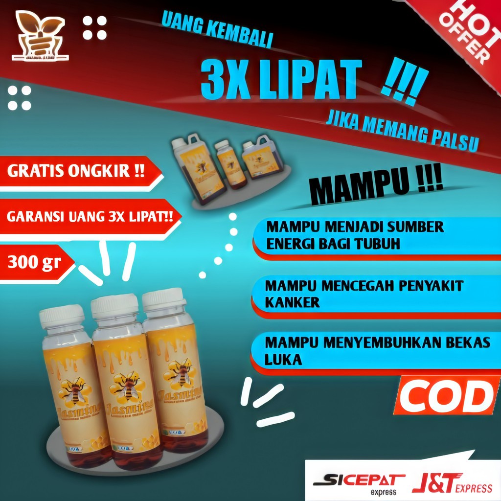 

MADU MURNI ASLI MINUMAN HERBAL JASMINE HUTAN KESEHATAN HONEY REAL GIANT HUTANASLI MULTIFLORA 1KG