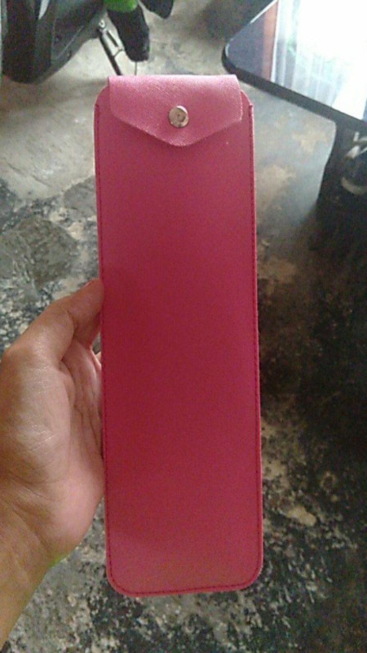 Sedotan Stainless Besi Paket Komplit Sikat Pouch Leather