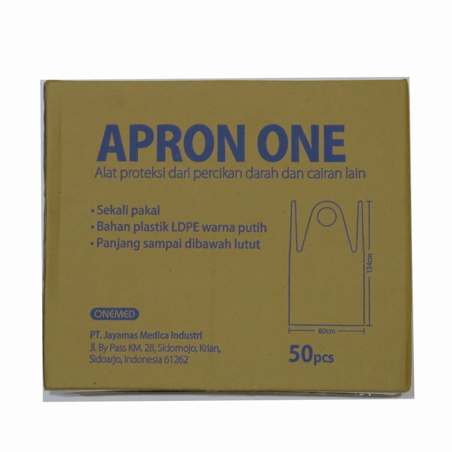 ONEMED - Apron One isi 50 / Disposable Apron / Apron Plastik Onemed isi 50