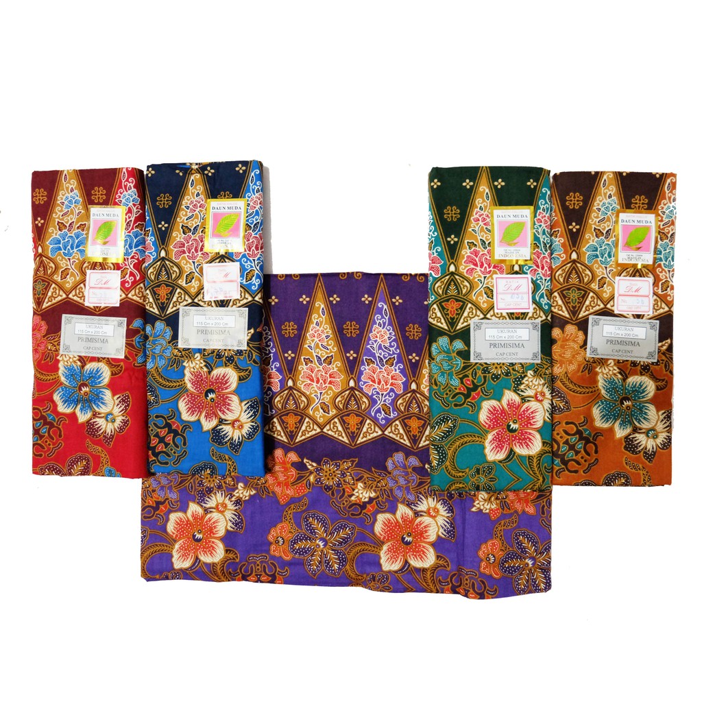 Sarung Batik Halus Perempuan Cap ,primisima,bawahan kebaya,DAUN MUDA 2 x 1.1M