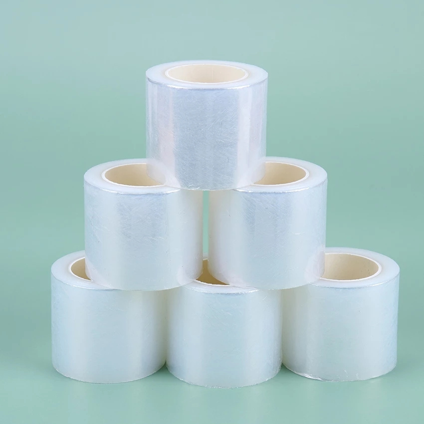 [  1 Roll 42MM*200M Disposable Plastic Tattoo Wrap ][ Permanent Ultra-thin Safe Tattoo Film ][ Tattoo Clear Wrap Cover Preservative Film ]