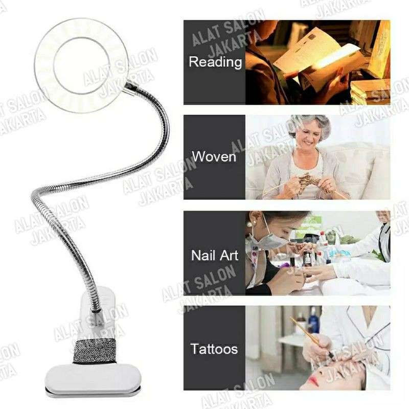 Lampu Facial Lampu Sulam alis LED facial lamp LED eyelash lamp jepit Lampu meja USB