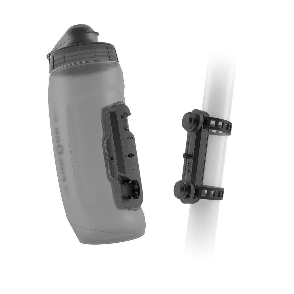 FIDLOCK TWIST BOTTLE 590 + UNI BASE - TRANSPARENT BLACK - BOTOL SEPEDA