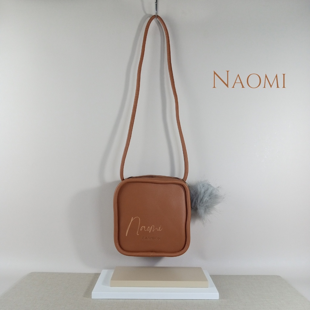 NAOMI - Emily Sling Bag Square Import Premium - Tas Selempang Simple OOTD - Fashion Bag Wanita Premium - Hand Bag Hangout - Tas Wanita - Tas Naomi - Naomi Bag