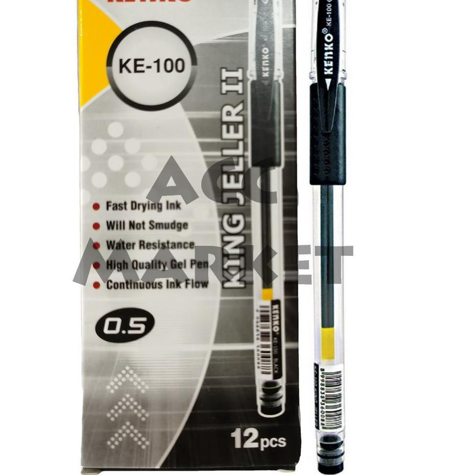 

Flash Sale Pena Pulpen Gel Pen 1 Pack Isi 12 Pcs Kenko Ke100