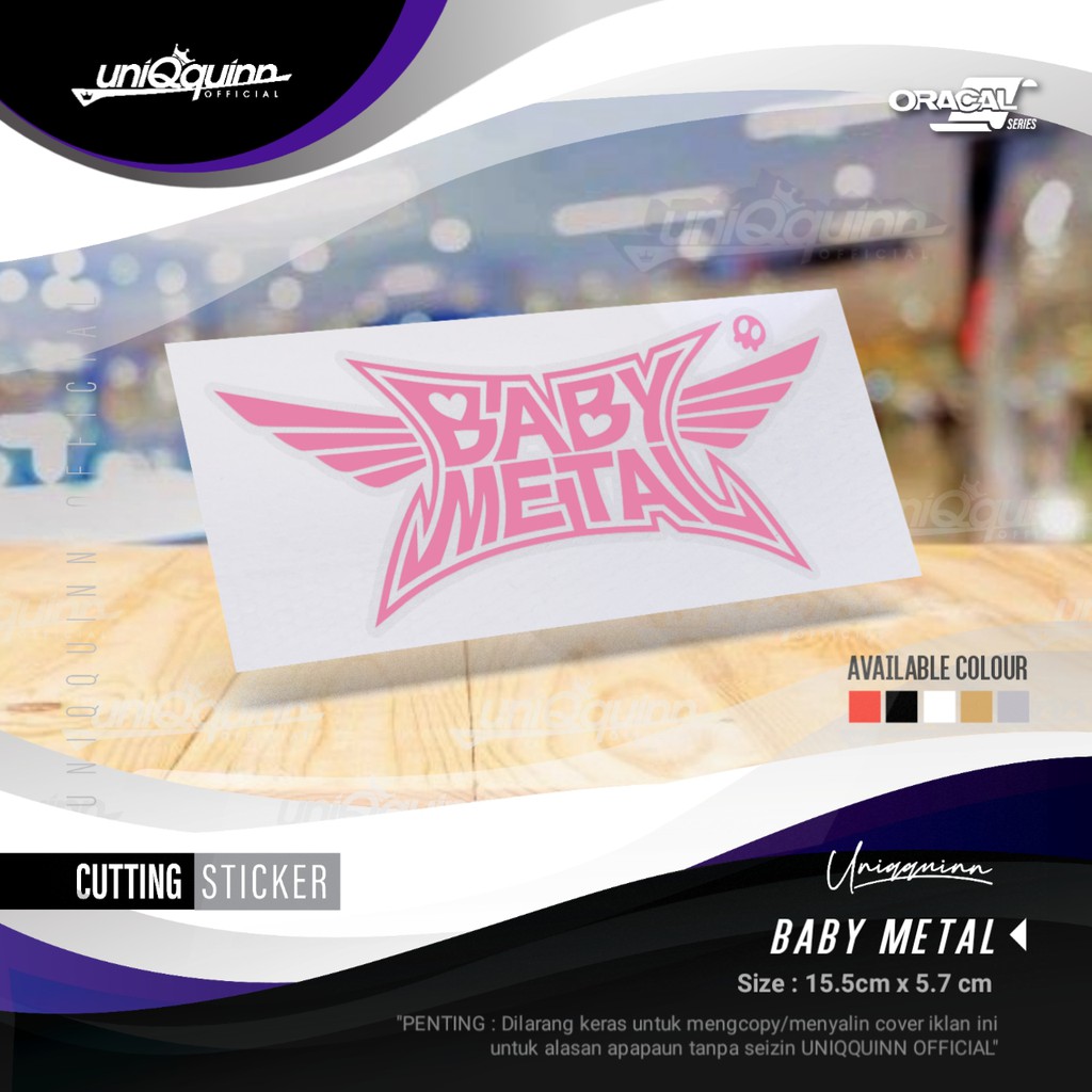 

UQ Cutting Sticker Baby Metal | Stiker Music Band | Sticker Cutting Custom