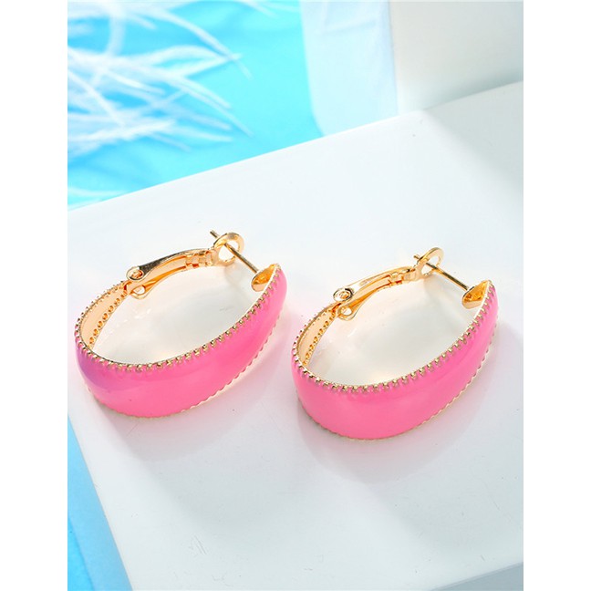 LRC Anting Tusuk Fashion Elliptical Geometric Earrings D16570