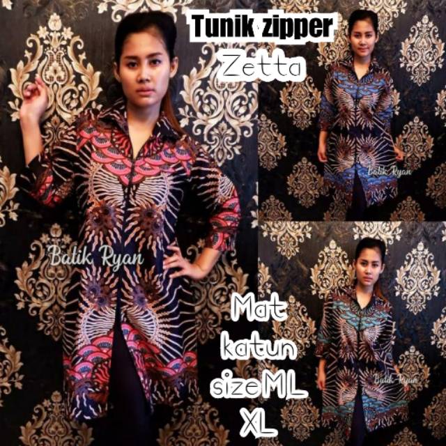 Tunik zipper zetta