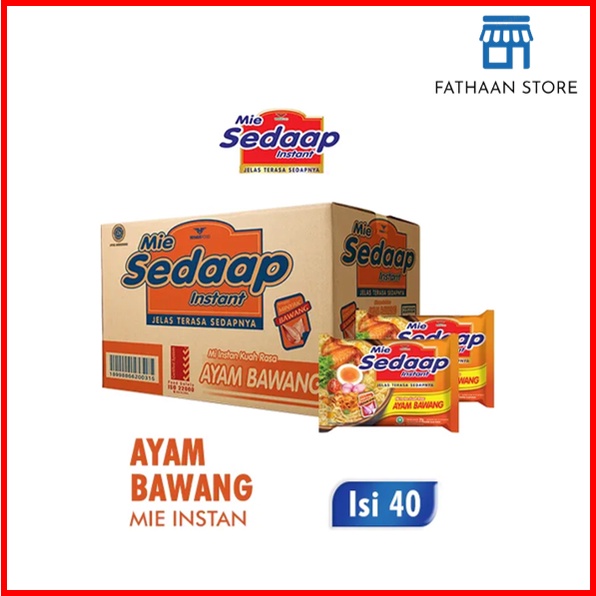 

Mie Sedaap Mie Instan Rasa Ayam Bawang 70 Gram X 40 Pcs (1 Dus)