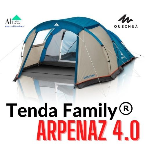 Quechua Tenda Camping Kemah Ground ARPENAZ 4.0 POLE SUPPORTED CAMPING TENT 4 PERSON 1 - BEDROOM